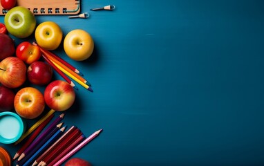 Back to School blue Background