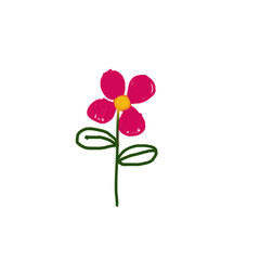 pink  flower drawing,PNG