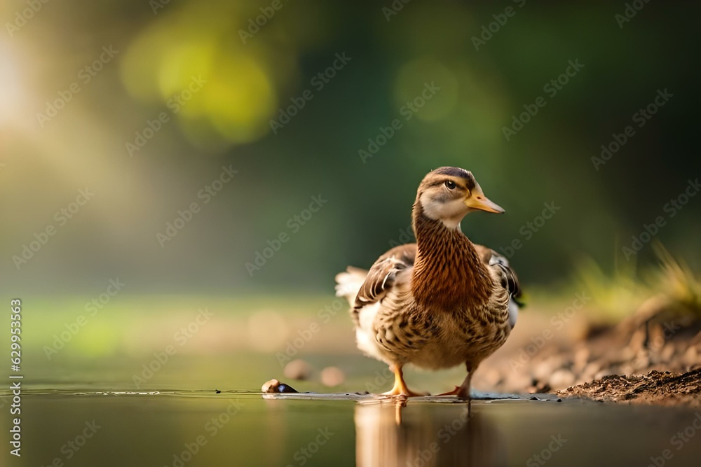 Canvas Prints duck in the water