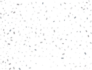 Holiday Rectangular Silver Confetti