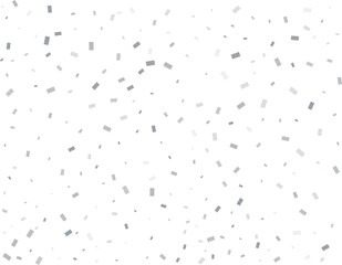 Holiday Rectangular Silver Confetti