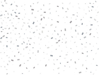 Holiday Rectangular Silver Confetti