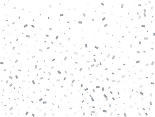 Sparkle Rectangular Silver Confetti