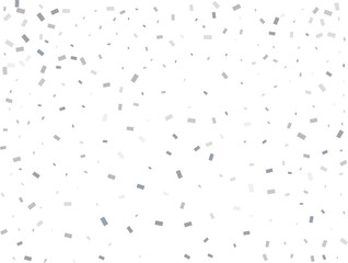 Sparkle Rectangular Silver Confetti
