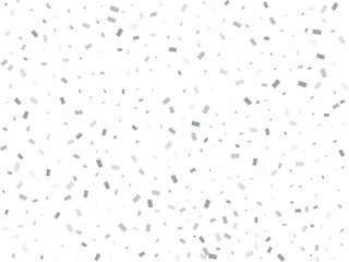 Sparkle Rectangular Silver Confetti