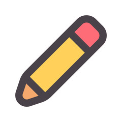pencil flat line icon