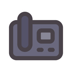 phone flat line icon