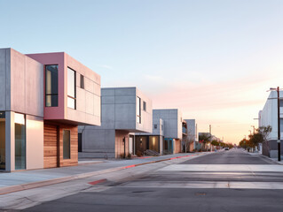 empty street with urban building.