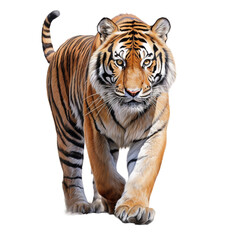Amur tiger isolated on the white background
