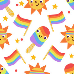 Pride gay lgbt community pattern Trans-gay  vector patches set