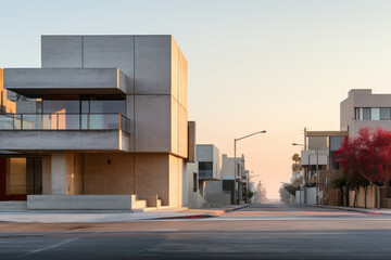 empty street with urban building.