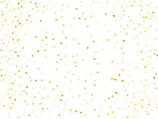 Birthday Golden Rectangles Confetti Background. Vector illustration