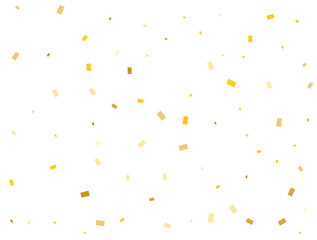 Light Golden Rectangles. Confetti celebration, Falling Golden Abstract Decoration for Party. Vector illustration