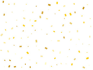 Light Golden Rectangles. Confetti celebration, Falling Golden Abstract Decoration for Party. Vector illustration