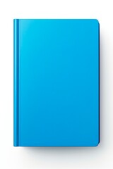 Blue Book with Blank Hardcover Cover Isolated on White Background - Object Diary for Your Writing Needs. Generative AI