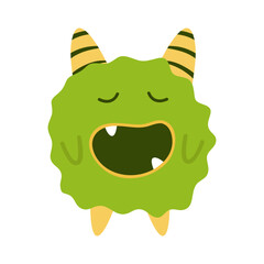 Cute Monsters Vector Illustration.  Creature cartoon character drawings. Monsters illustration. Alien clip art. Creepy critter graphic collection.