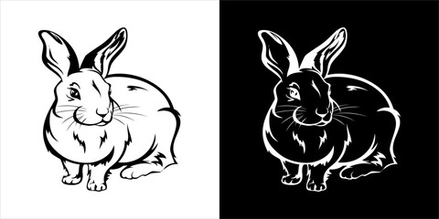 Obraz na płótnie Canvas Illustration vector graphics of rabbit icon
