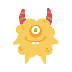Cute Monsters Vector Illustration.  Creature cartoon character drawings. Monsters illustration. Alien clip art. Creepy critter graphic collection.