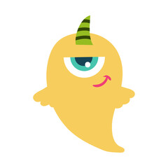 Cute Monsters Vector Illustration.  Creature cartoon character drawings. Monsters illustration. Alien clip art. Creepy critter graphic collection.