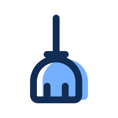 broom filled line icon