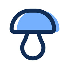 mushroom filled line icon