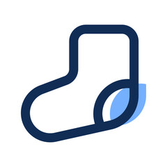 sock filled line icon