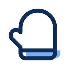 mitten filled line icon