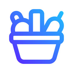 harvest basket gradient icon