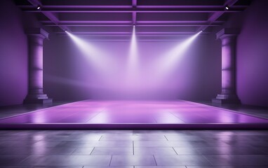 Purple Room with spotlights