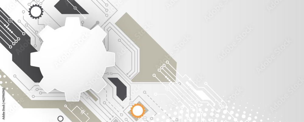 Poster Abstract circuit board futuristic technology processing background