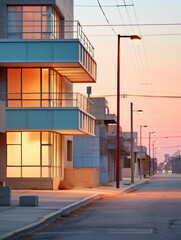 empty street with urban building.