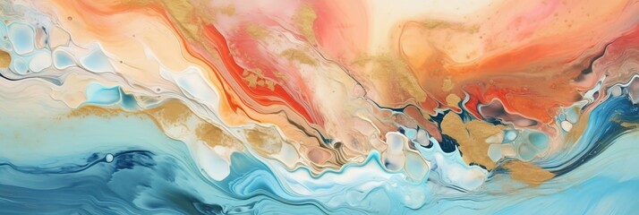 Natural luxury abstract fluid art painting in alcohol ink technique.