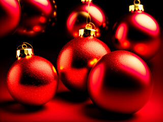 Weihnachtskugeln rot