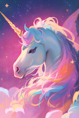 unicorn in the night sky