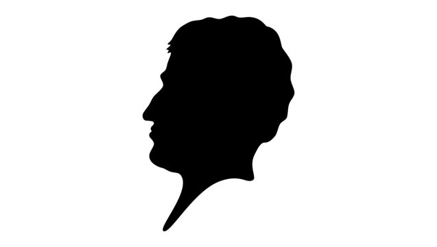 Andre marie ampere silhouette