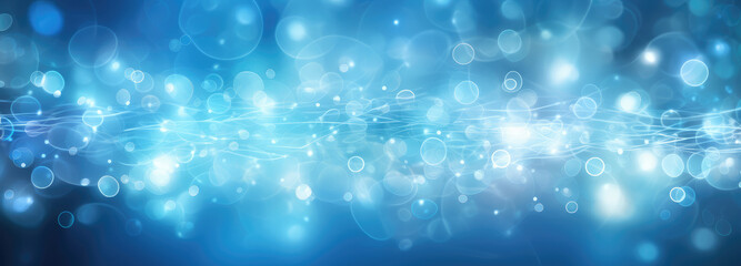 Wide blue defocused holiday festival background material