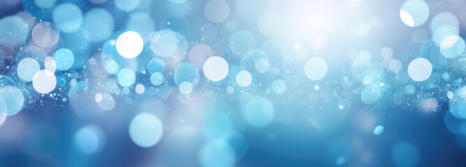Wide blue defocused holiday festival background material