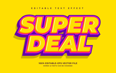 Naklejka na ściany i meble Super deal editable text effect template