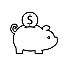 saving money and financial action tools piggy bank