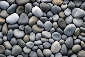 Fototapeta na wymiar Some gray pebbles laid on the ground, AI generated