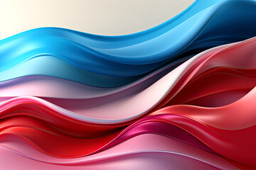 Abstract blue and pink swirl wave background. Flow liquid lines design element.