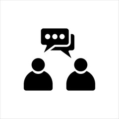 Talk bubble speech icon, speaking people icon vector. isolated on white background