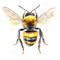 Illustration Watercolor Cute Bee