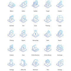 Business icons set. online business, e-commerce, finance icons, such as business man, business bag, avatar, office, etc