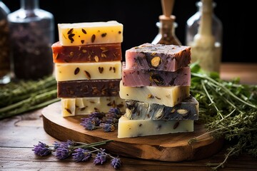 handcrafting natural soap with essential oils