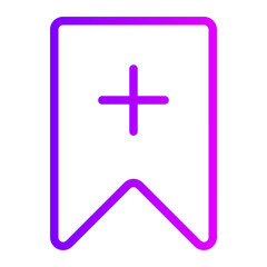 Obraz premium bookmark gradient icon