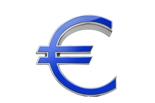 Euro symbol on transparent background.
