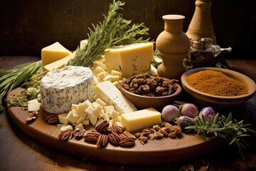 herbs and spices for flavoring artisanal cheeses