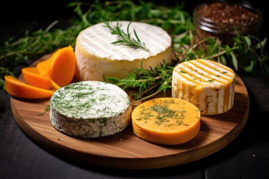 bloomy rind cheeses with herbs and spices