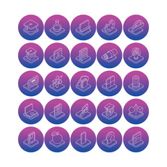 Education icons set. school icons set. university icons. such as pencil, book, online education, ebook, student, etc